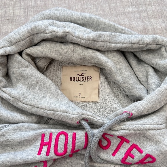 Vintage Hollister Lightweight Grey Hoodie Sweatshirt Size S - Picture 8 of 8
